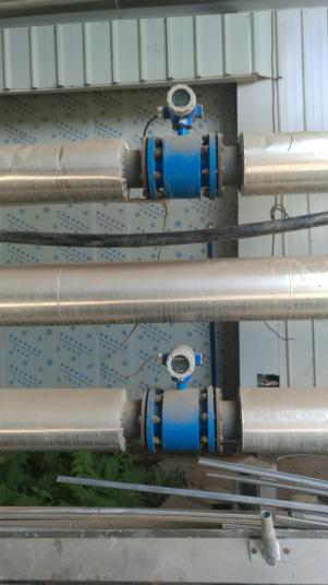 電磁流量計現(xiàn)場安裝圖